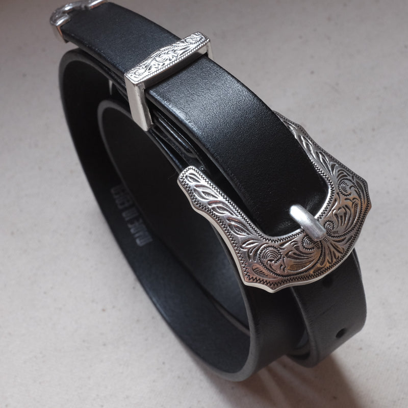 Western Leather Belt - Black
