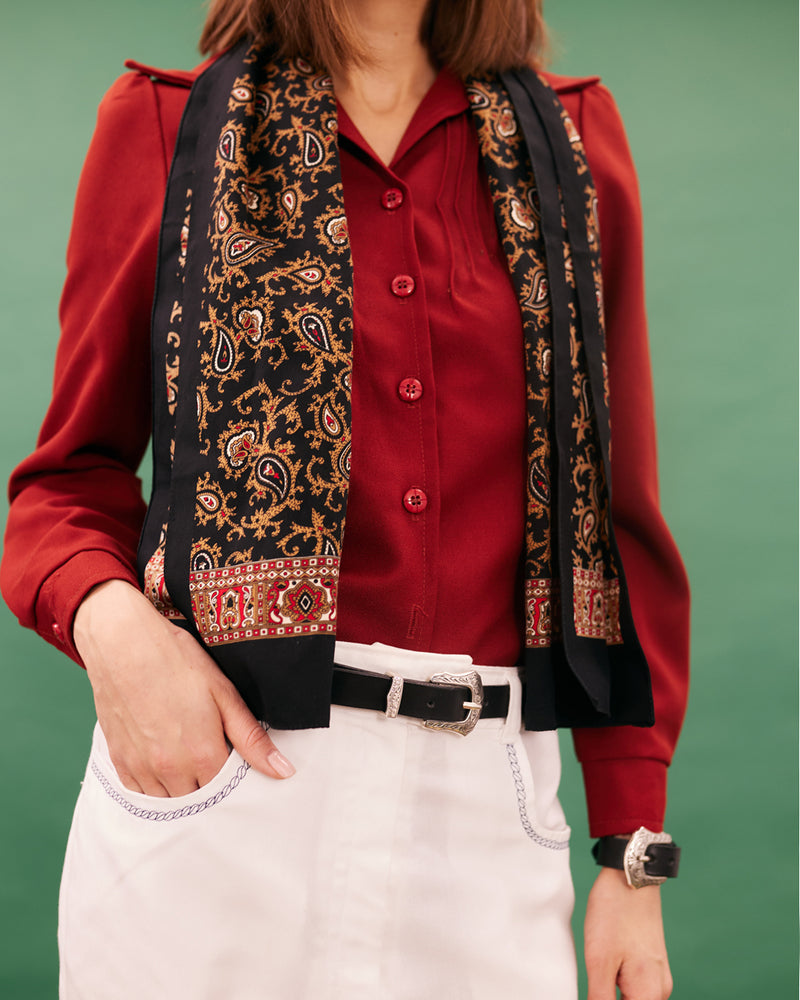 Western Leather Belt - Black