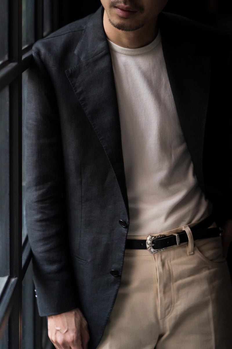 Western Leather Belt - Black