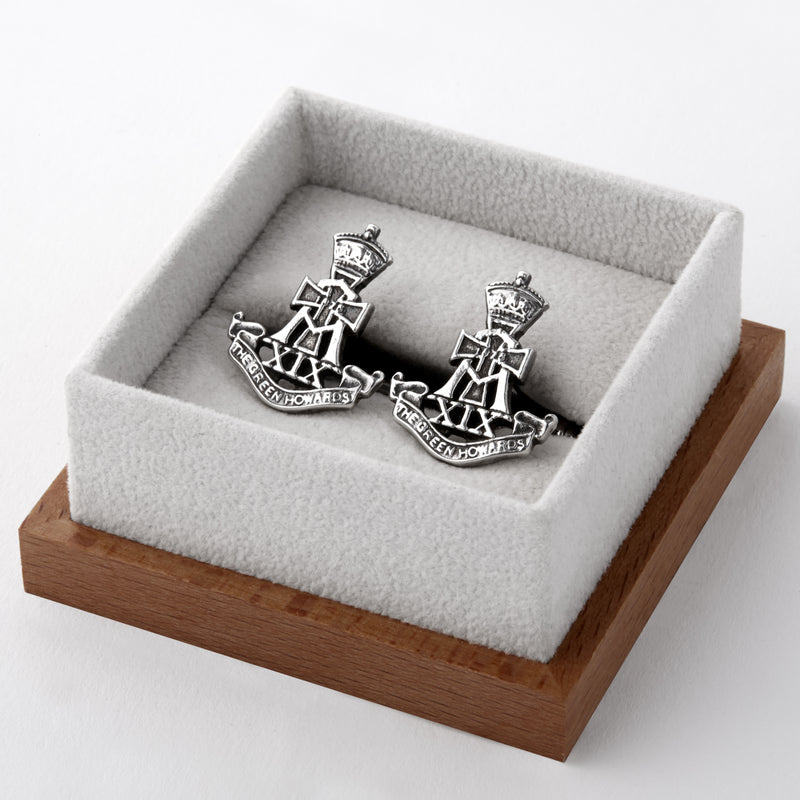 Green Howards 925 Silver Cufflinks