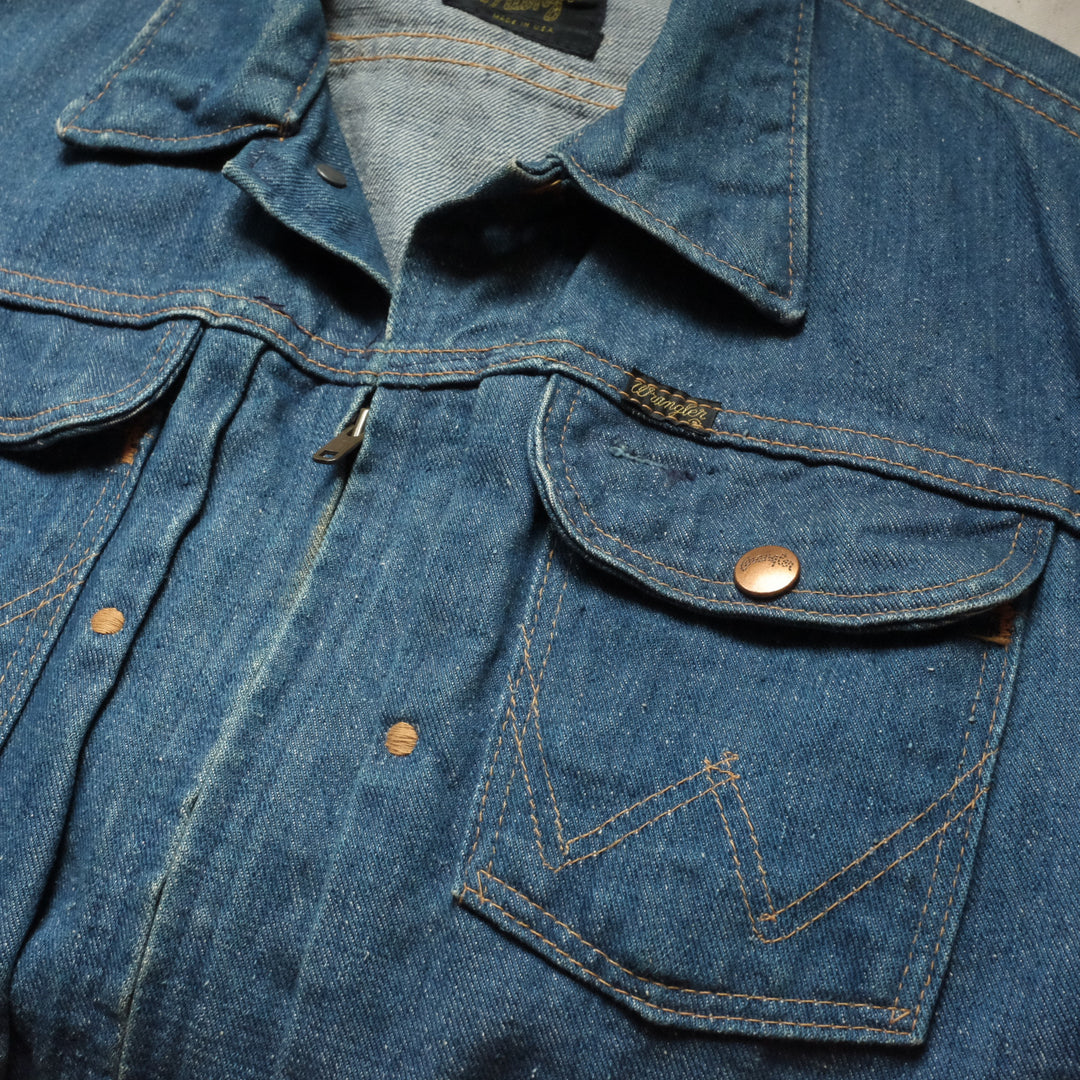 ジャケット・アウター 70s wrangler 24mjz denim jacket size 38 Authentic 60s 70s Vintage WRANGLER Blue Bell 24MJZ Denim Jacket