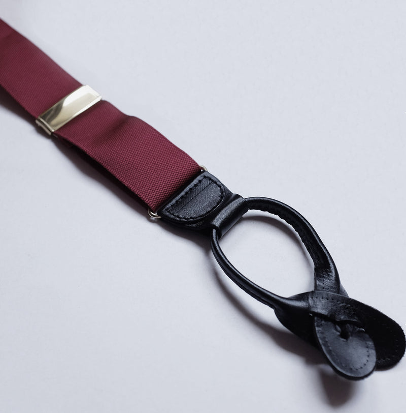 albert thurston braces suspenders walking dapper hong kong wine leather loops 吊帶 香港