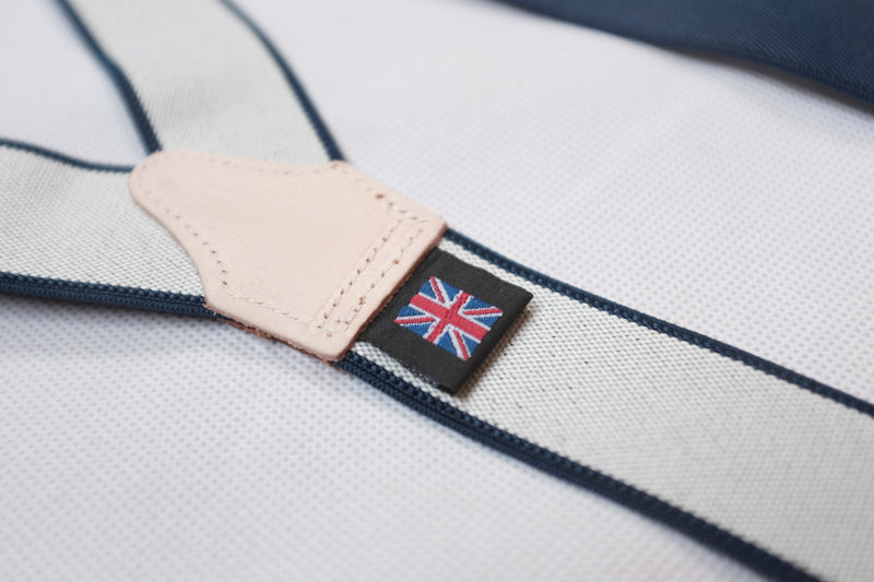 albert thurston braces suspenders walking dapper hong kong navy made in England 吊帶 香港