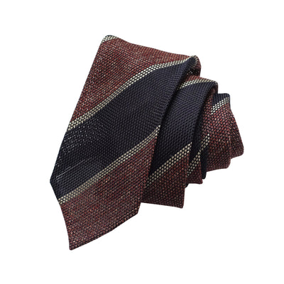 f.marino napoli handmade silk wool mixed 7 fold ties regimental