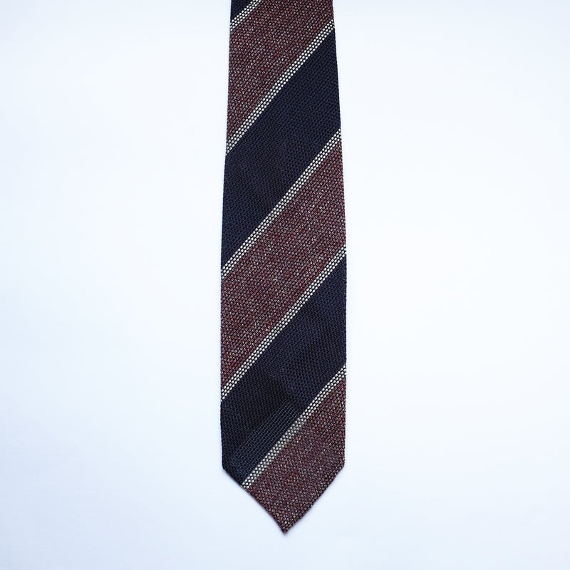 f.marino napoli handmade silk wool mixed 7 fold ties regimental 