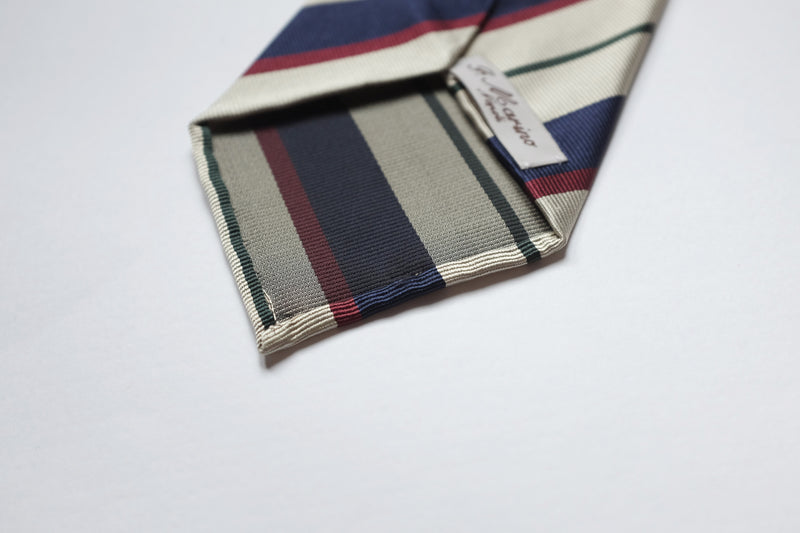 f.marino napoli handmade silk 7 fold ties regimental hand-rolled