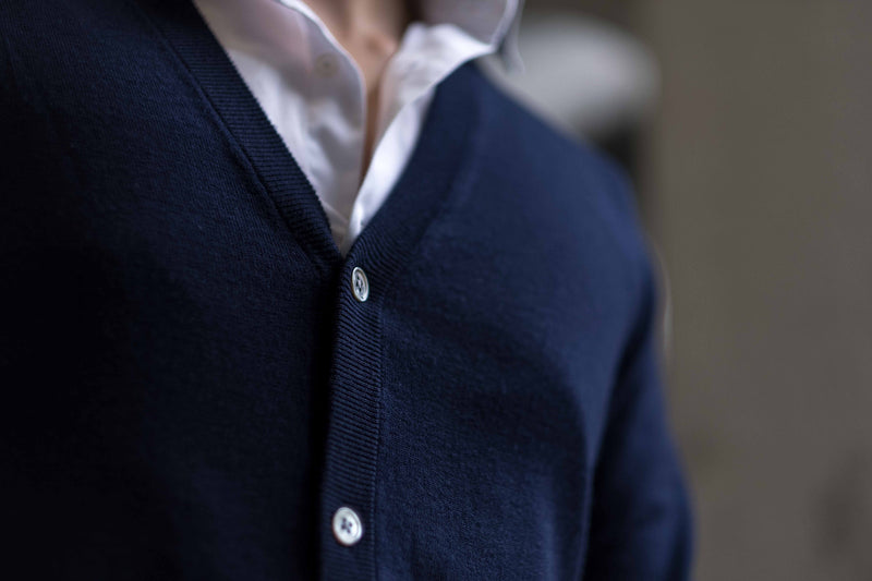 Navy Cardigan made from Jemala®