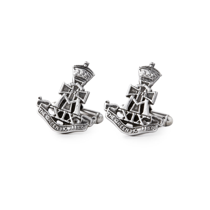 Green Howards 925 Silver Cufflinks