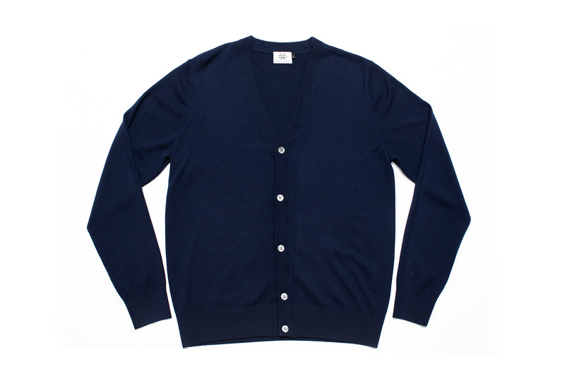 Navy Cardigan made from Jemala®