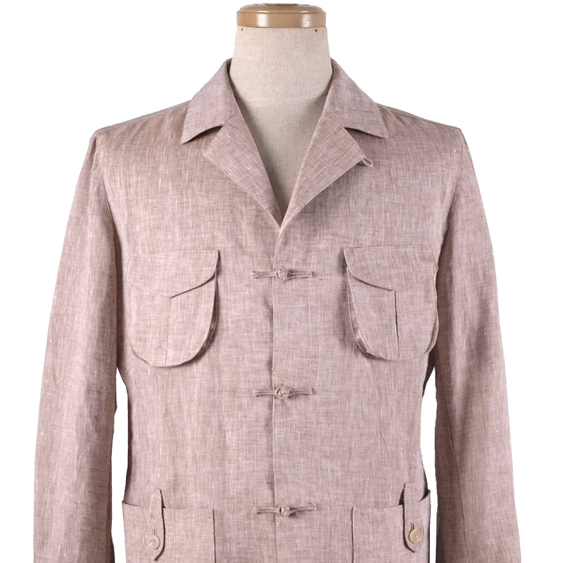 Walking Dapper specials linen safari jacket natural