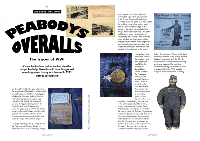 Avant Magazine vol.1 vintage american workwear peabodys overall