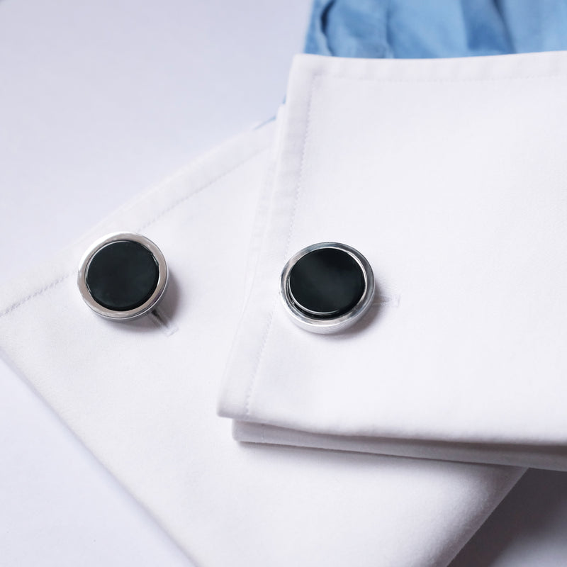 Natural Black Stone Cufflinks