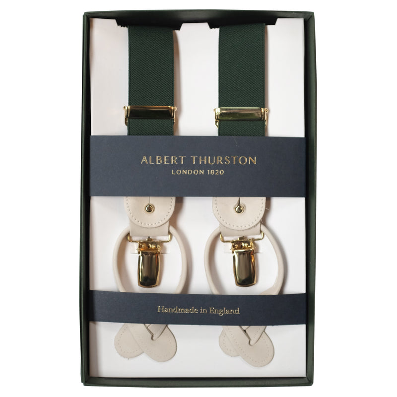 albert thurston braces suspenders walking dapper hong kong forest green吊帶 香港