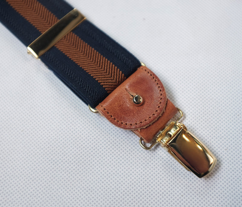 albert thurston braces suspenders walking dapper hong kong navy and tan 2 in 1 吊帶 香港